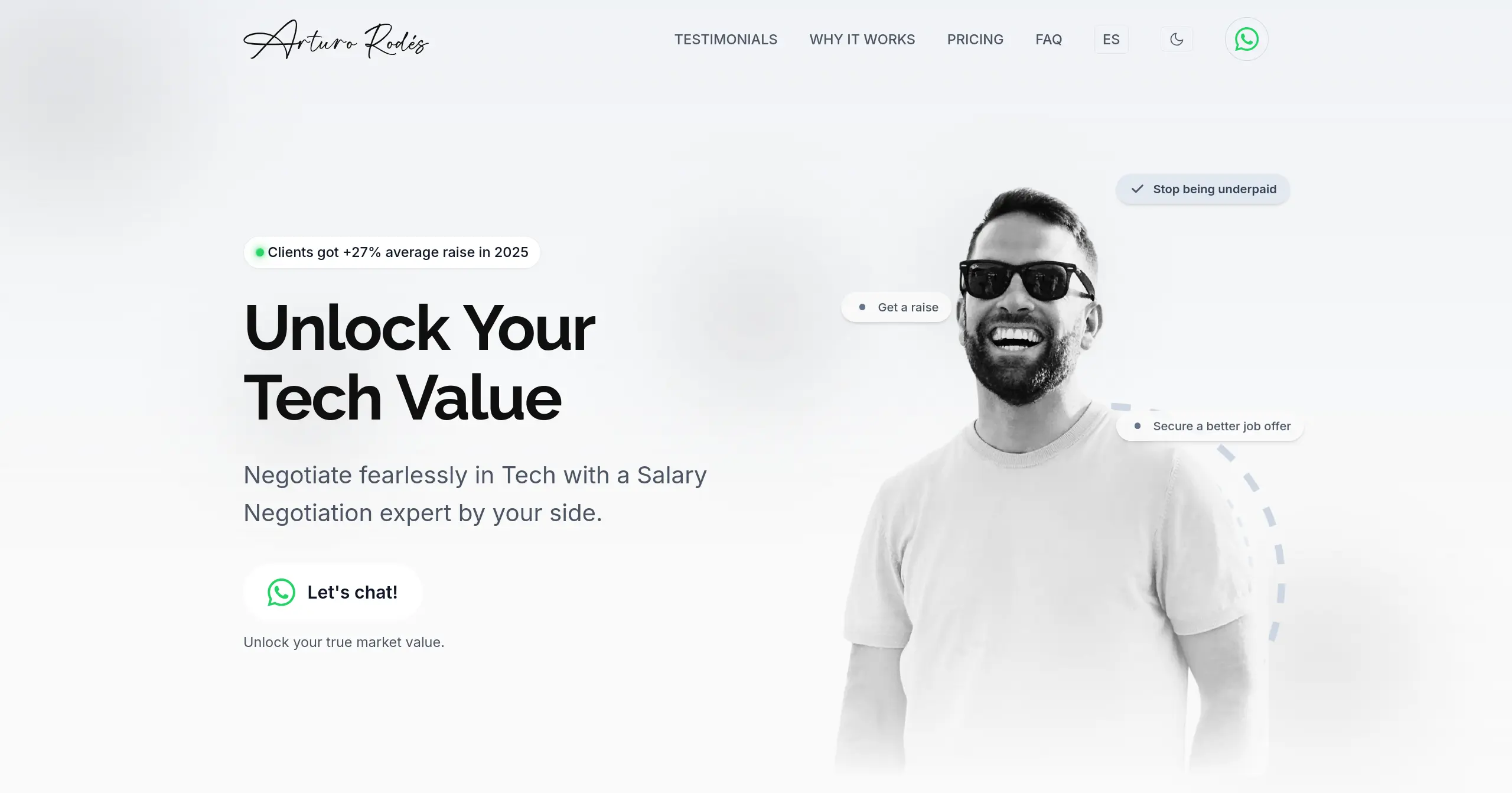 arturorodes.com — artist portfolio site mockup